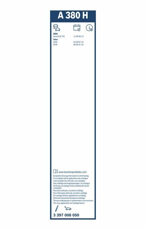BOSCH 3 397 008 050 Wischblatt A380H Aerotwin Rear Scheibenwischer 380 mm