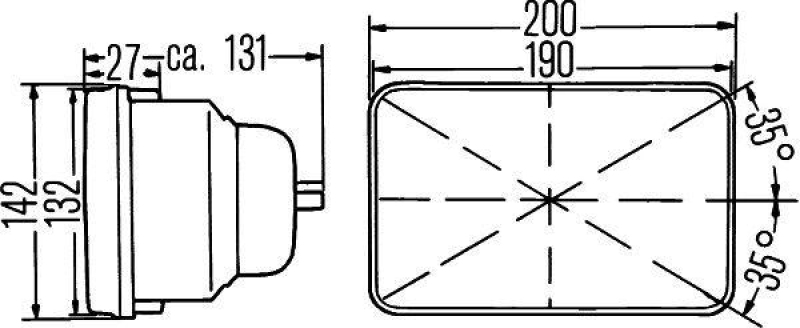 HELLA 1AE 003 427-021 Einsatz-Heckscheinwerfer Halogen