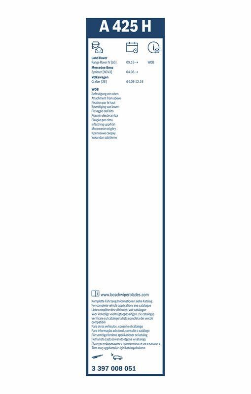 BOSCH 3 397 008 051 Wischblatt A425H Aerotwin Rear Scheibenwischer 425 mm