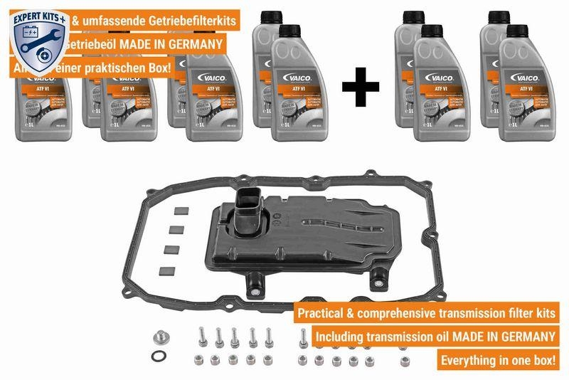 VAICO V10-3222-xxL Teilesatz, Automatikgetriebe-Ölwechsel 8-Gang (0C8) - Aisin Warner für VW