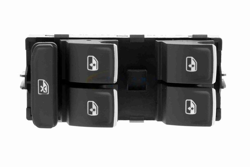 VEMO V10-73-0583 Schalter, Fensterheber Satinschwarz/ Weiß für VW