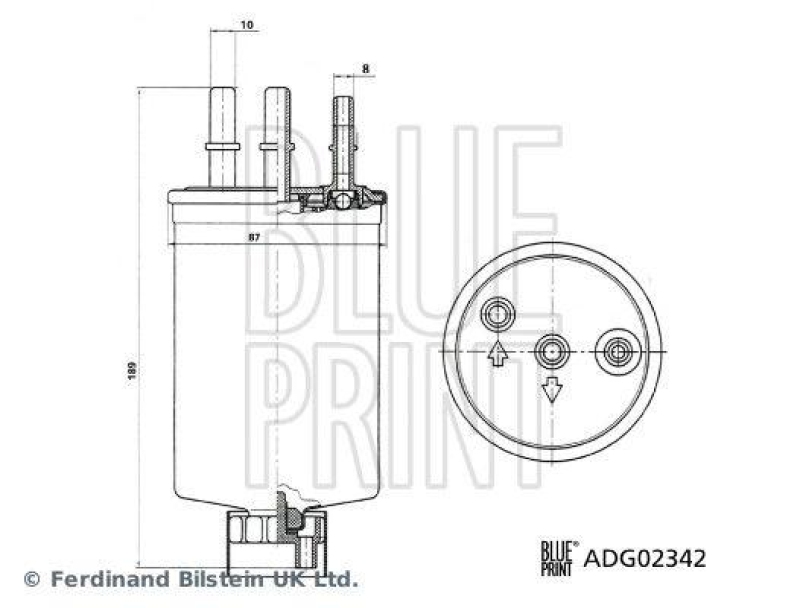 BLUE PRINT ADG02342 Kraftstofffilter f&uuml;r Ford Pkw