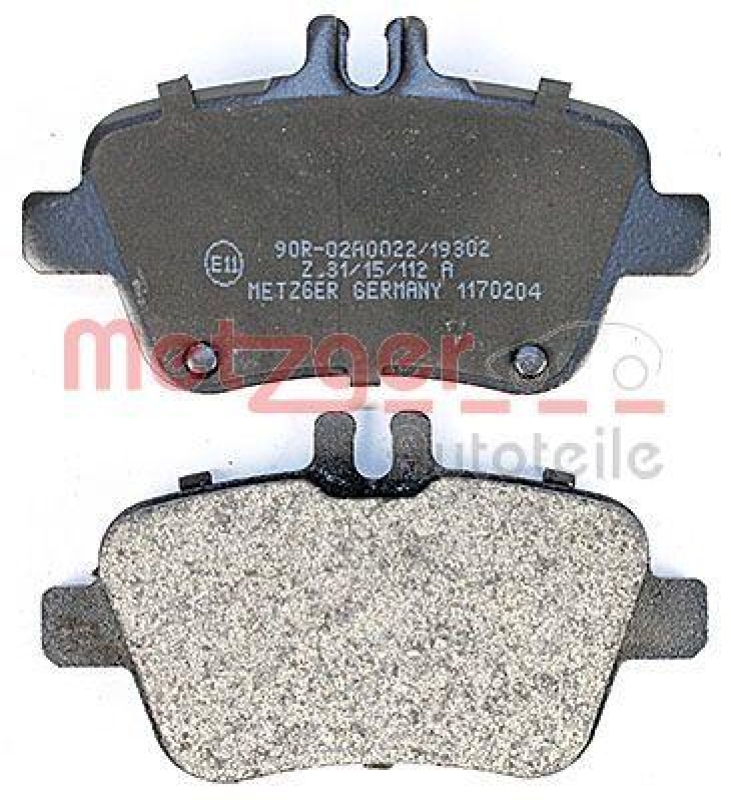 METZGER 1170204 Bremsbelagsatz, Scheibenbremse WVA 24 848
