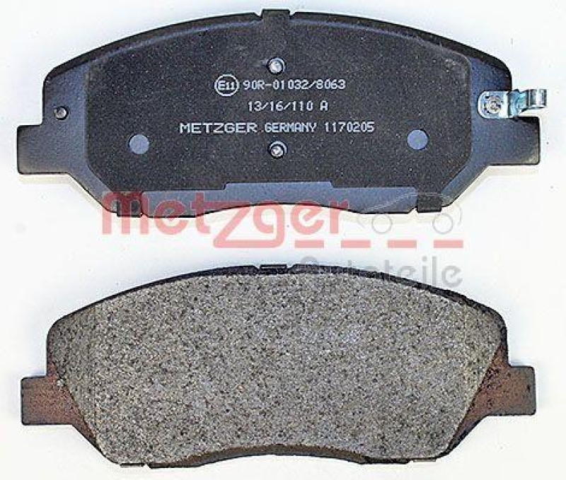 METZGER 1170205 Bremsbelagsatz, Scheibenbremse WVA 24 352