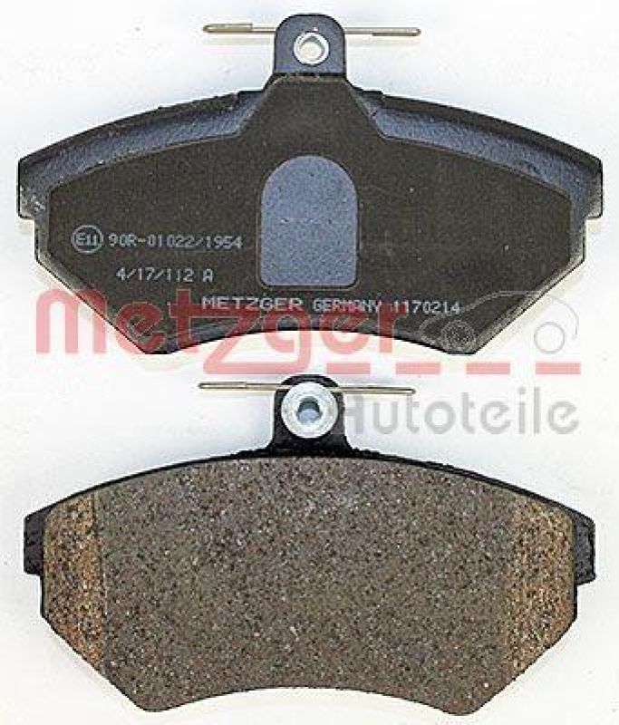 METZGER 1170214 Bremsbelagsatz, Scheibenbremse WVA 21 945