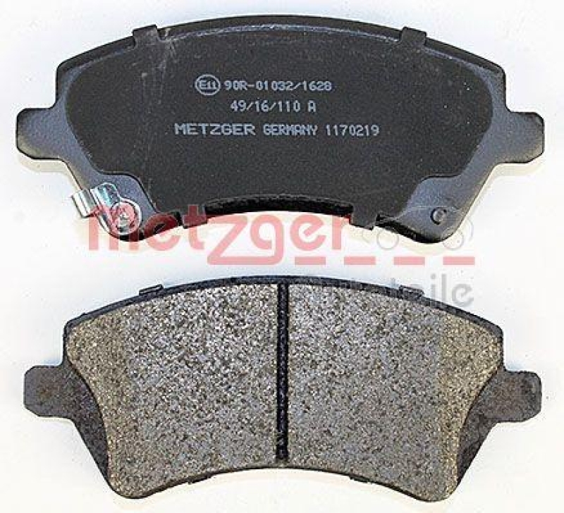 METZGER 1170219 Bremsbelagsatz, Scheibenbremse WVA 23 766