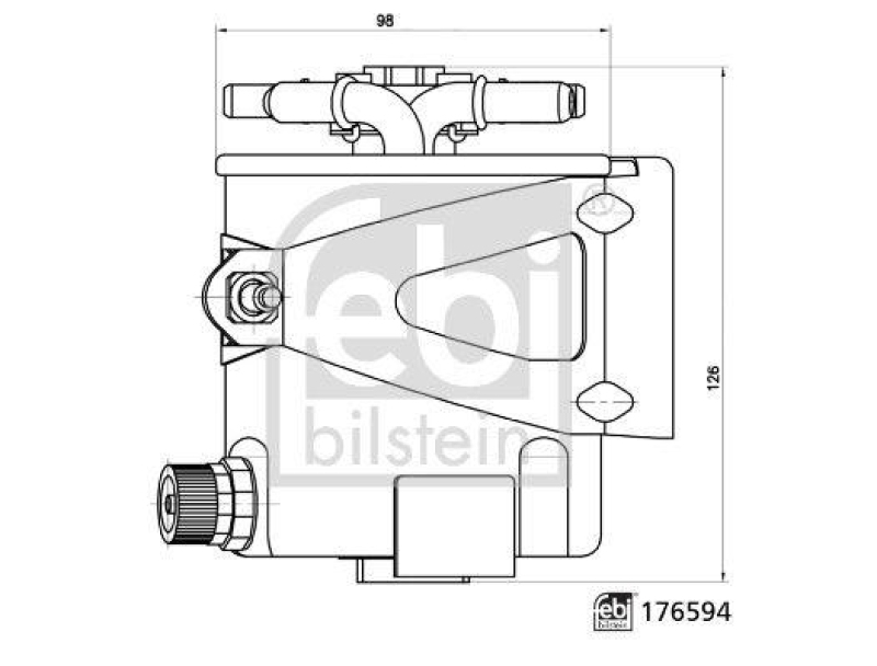 FEBI BILSTEIN 176594 Kraftstofffilter mit Ventil f&uuml;r Renault