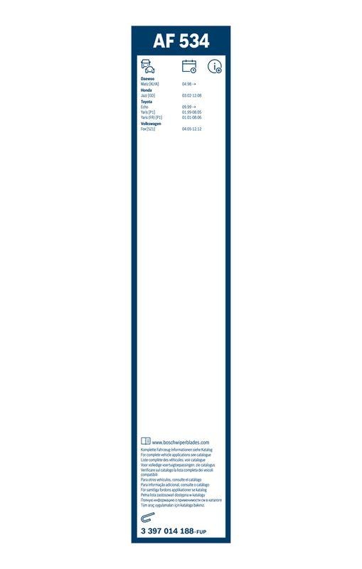 BOSCH 3 397 014 188 Wischblatt AF534 Aerofit Scheibenwischer 530/380 mm