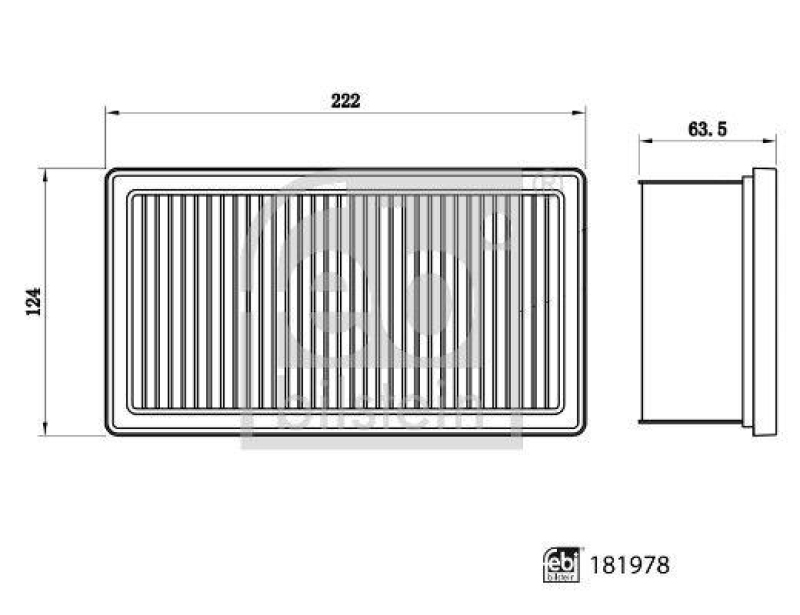FEBI BILSTEIN 181978 Luftfilter für Dacia