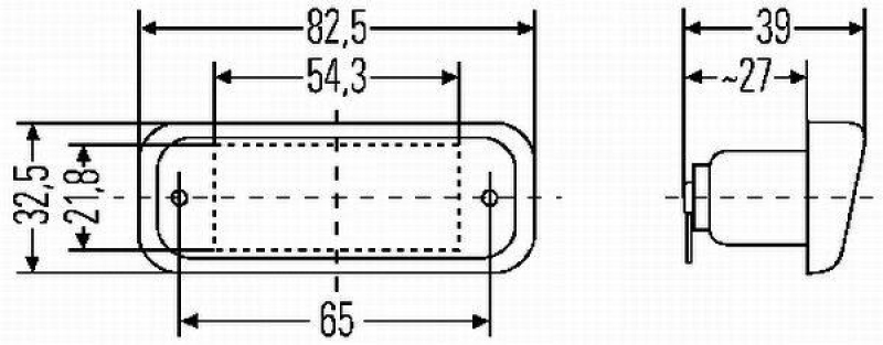 HELLA 2KA 005 049-011 Kennzeichenleuchte Halogen