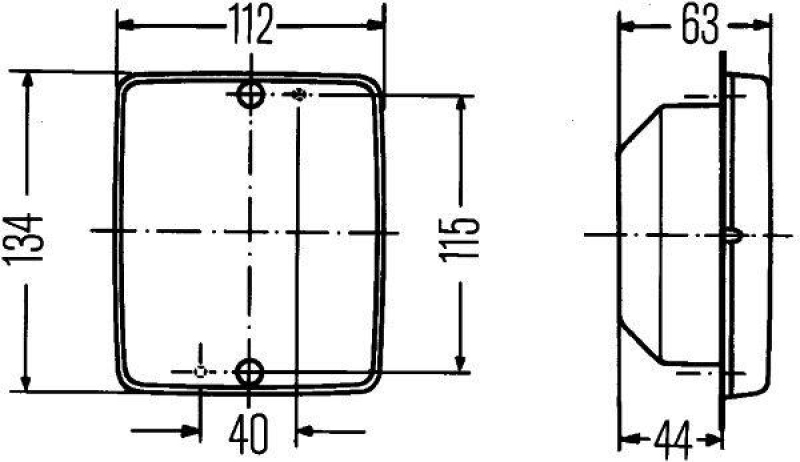 HELLA 2NE 003 236-301 Nebelschlussleuchte Mod. LBR Halogen