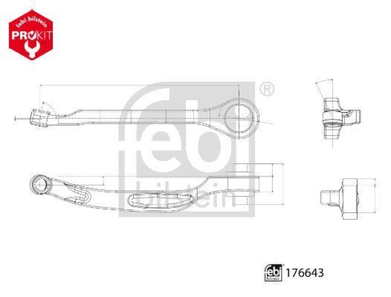 FEBI BILSTEIN 176643 Querlenker mit Lager, Gelenk und Anbaumaterial f&uuml;r BMW
