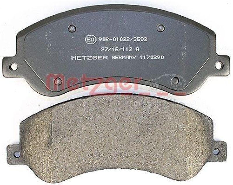 METZGER 1170290 Bremsbelagsatz, Scheibenbremse WVA 24 484