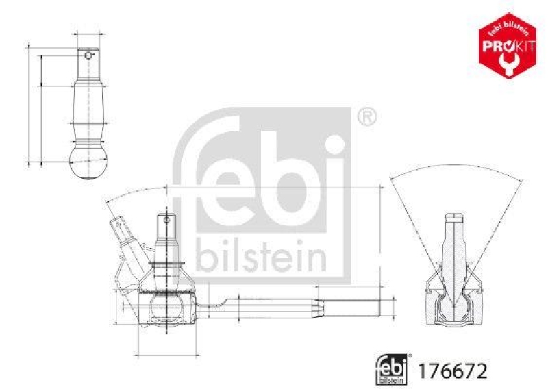 FEBI BILSTEIN 176672 Spurstangenendstück mit Sicherungsmutter für RENAULT (RVI)