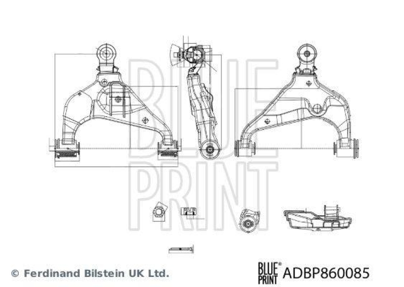 BLUE PRINT ADBP860085 Querlenker mit Kronenmutter und Splint für TOYOTA