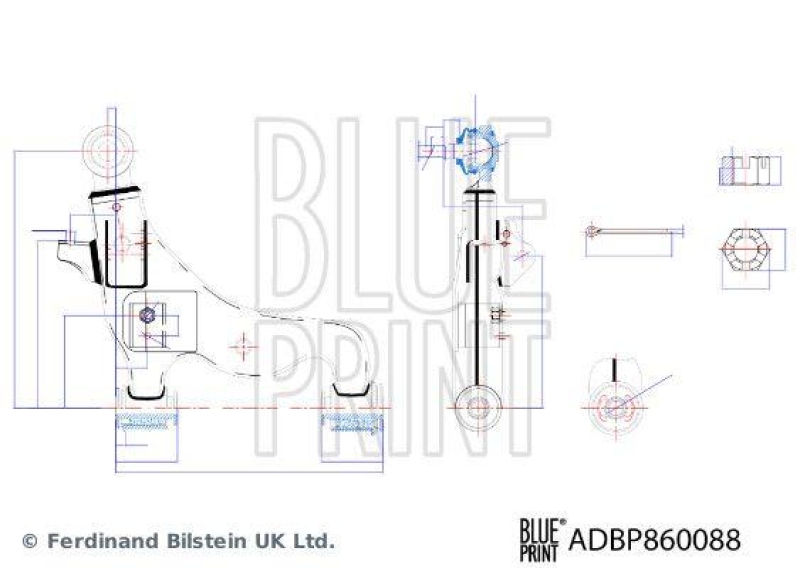 BLUE PRINT ADBP860088 Querlenker mit Lagern und Gelenk f&uuml;r TOYOTA