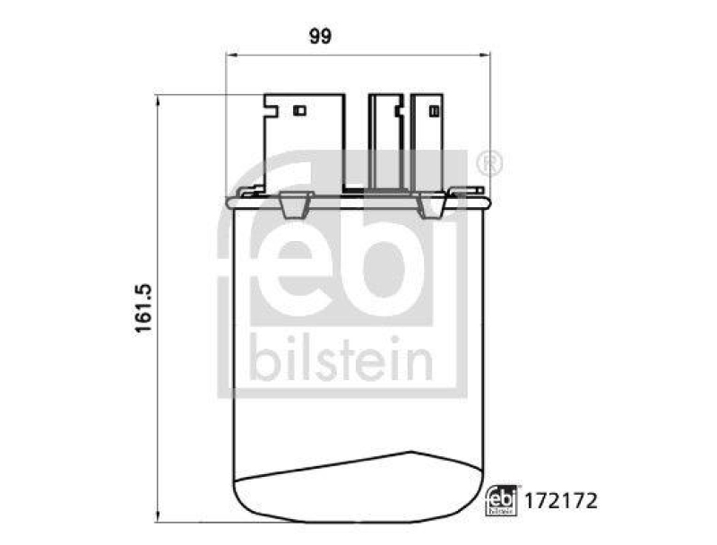 FEBI BILSTEIN 172172 Kraftstofffilter mit Dichtring f&uuml;r Renault