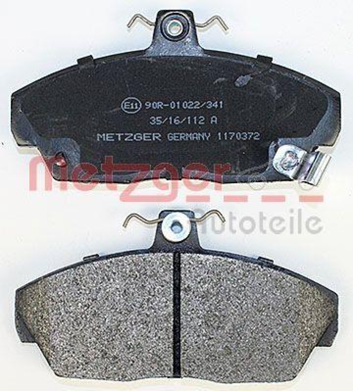 METZGER 1170372 Bremsbelagsatz, Scheibenbremse WVA 21 515
