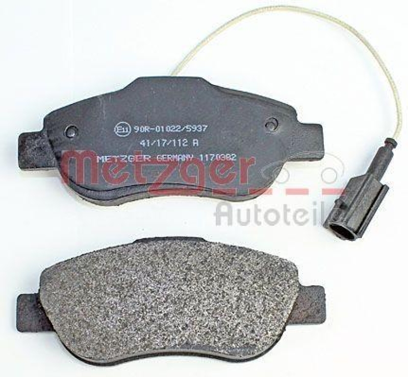 METZGER 1170382 Bremsbelagsatz, Scheibenbremse WVA 24 072