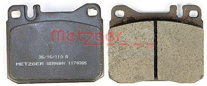 METZGER 1170385 Bremsbelagsatz, Scheibenbremse WVA 20 341