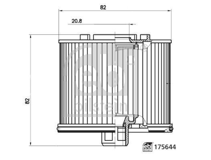 FEBI BILSTEIN 175644 Kraftstofffilter mit Dichtring f&uuml;r CITROEN