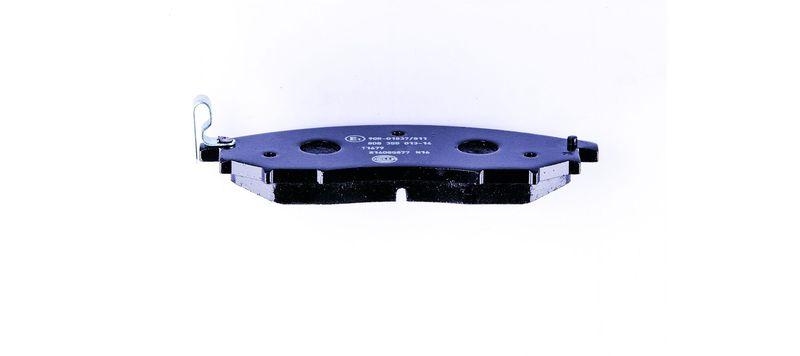 HELLA 8DB 355 013-141 Bremsbelagsatz, Scheibenbremsbelag f&uuml;r NISSAN/RENAULT/INFINITI