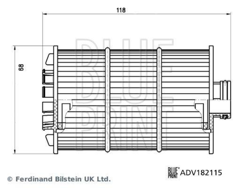 BLUE PRINT ADV182115 Ölfilter mit Dichtringen für VW-Audi