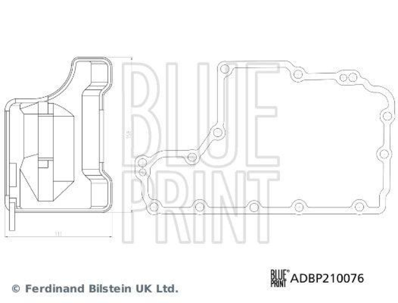 BLUE PRINT ADBP210076 Getriebeölfiltersatz für Automatikgetriebe, mit Ölwannendichtung für Vauxhall