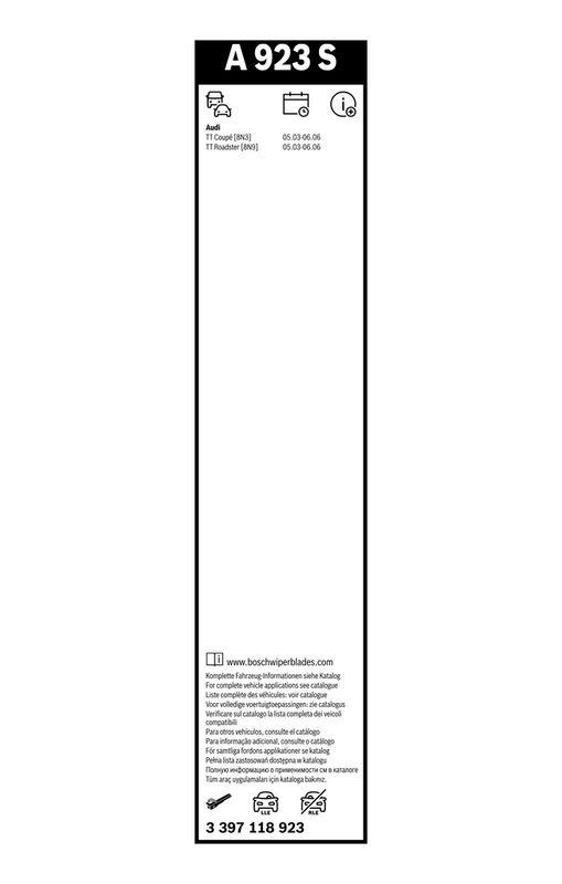 BOSCH 3 397 118 923 Wischblatt A923S Aerotwin Scheibenwischer 530/530 mm