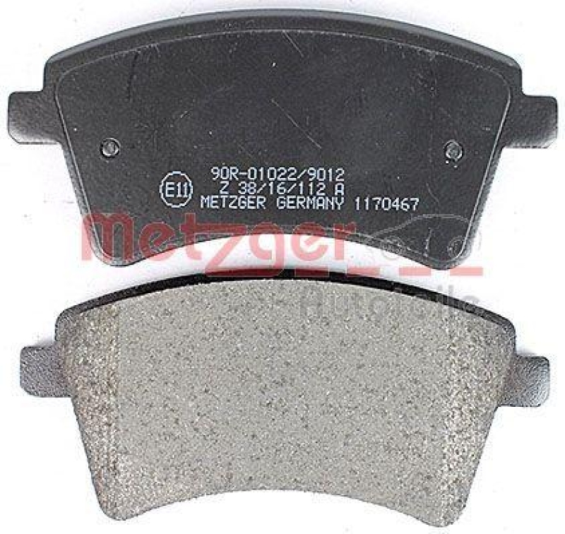 METZGER 1170467 Bremsbelagsatz, Scheibenbremse WVA 24 693