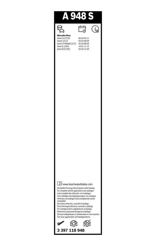 BOSCH 3 397 118 948 Wischblatt A948S Aerotwin Scheibenwischer 650/650 mm
