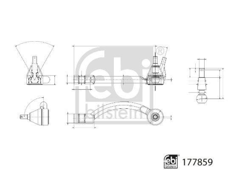 FEBI BILSTEIN 177859 Spurstangenendst&uuml;ck mit Sicherungsmutter und Schraube f&uuml;r BMW
