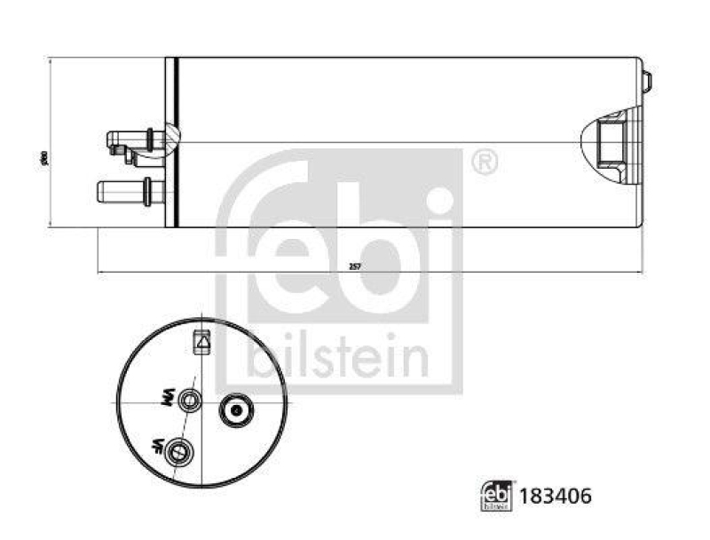 FEBI BILSTEIN 183406 Kraftstofffilter mit Dichtring f&uuml;r VW-Audi