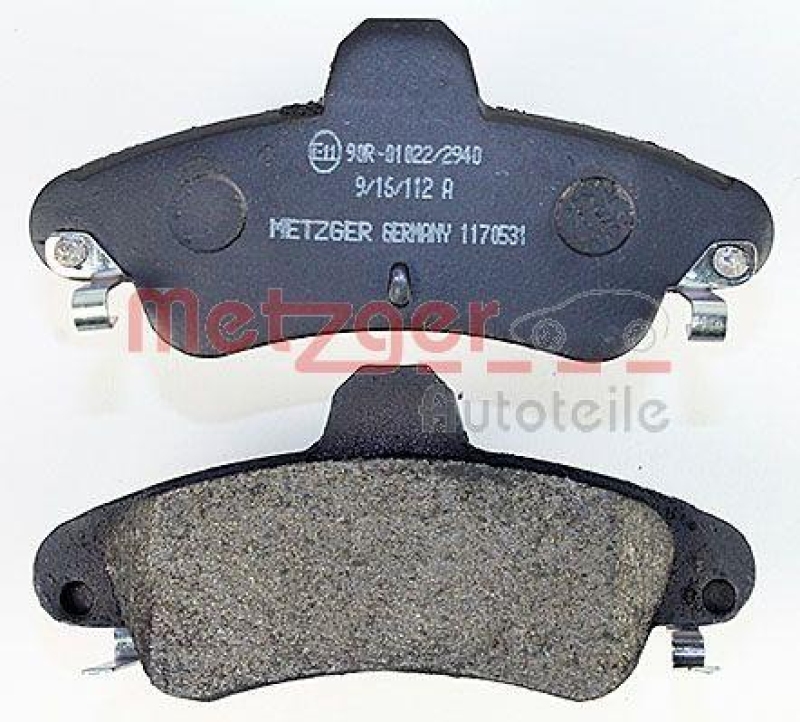 METZGER 1170531 Bremsbelagsatz, Scheibenbremse WVA 21 586