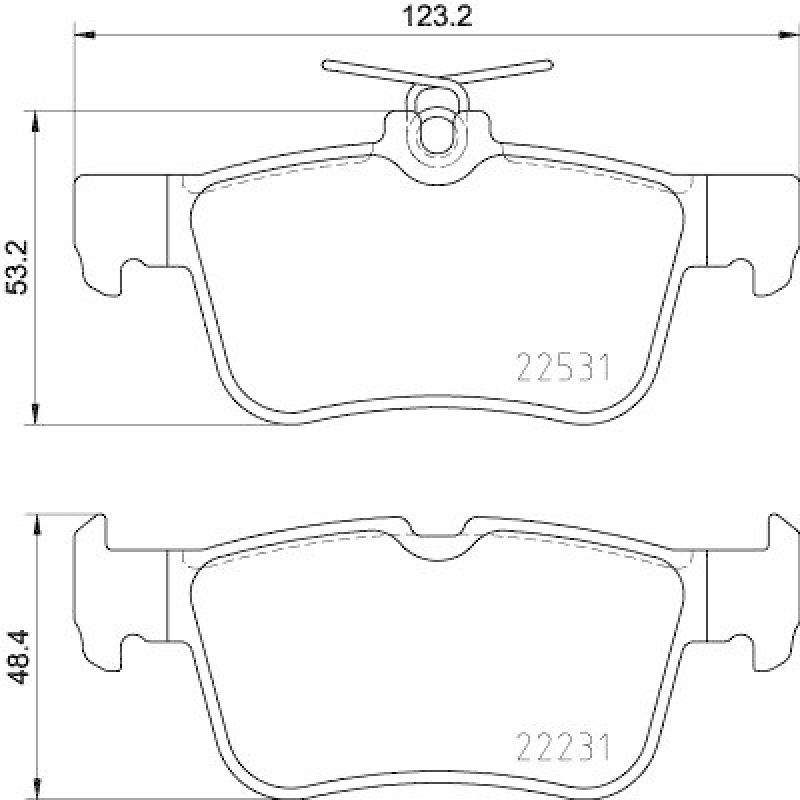HELLA 8DB 355 025-491 Bremsbelagsatz, Scheibenbremsbelag f&uuml;r FORD/FORD USA