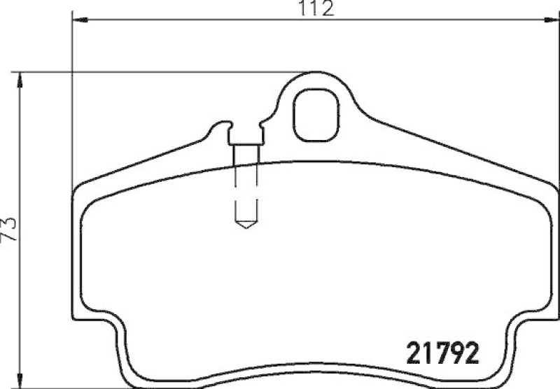 HELLA 8DB 355 018-481 Bremsbelagsatz, Scheibenbremsbelag f&uuml;r PORSCHE