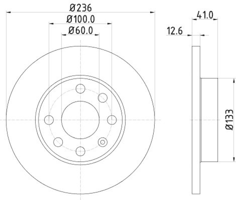 HELLA 8DD 355 100-431 Bremsscheibe f&uuml;r OPEL