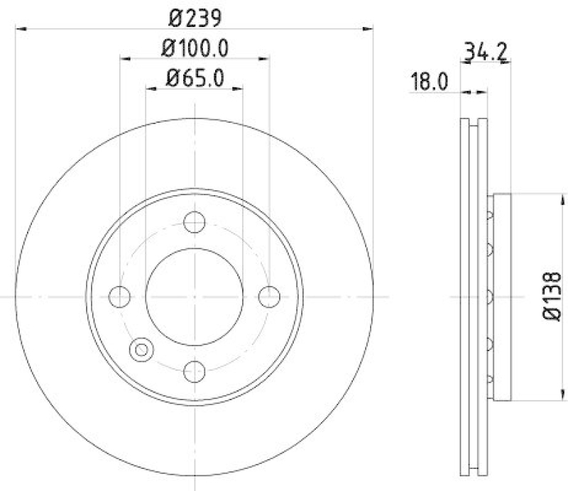 HELLA 8DD 355 104-211 Bremsscheibe f&uuml;r VW/SEAT
