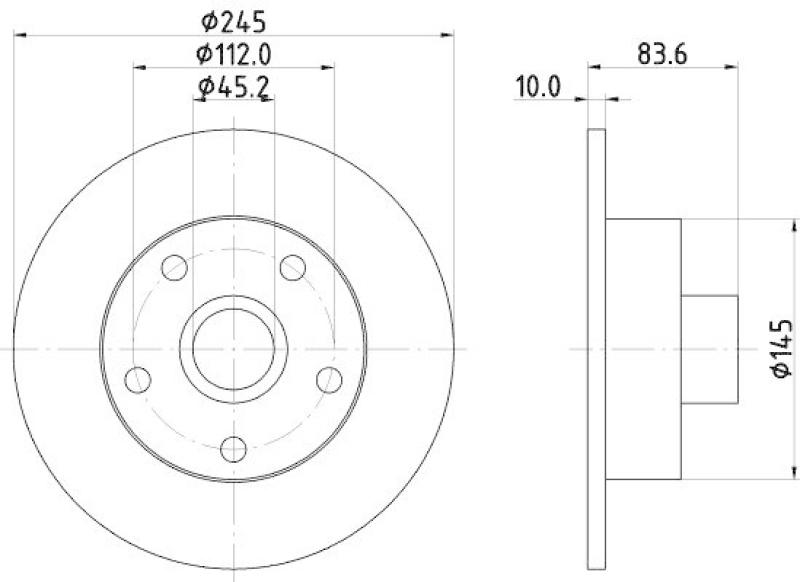 HELLA 8DD 355 104-231 Bremsscheibe f&uuml;r AUDI