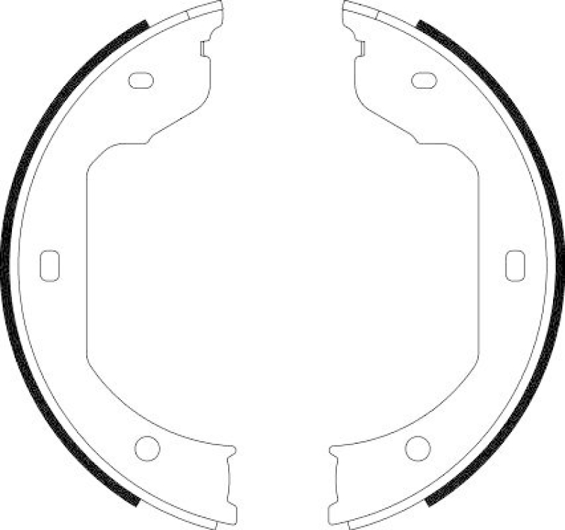 HELLA 8DA 355 050-471 Bremsbackensatz für BMW/VW/ROLLS-ROYCE/...