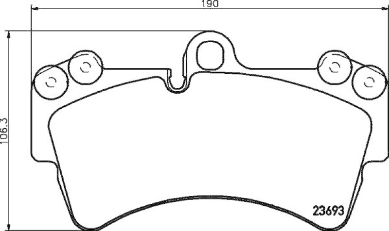 HELLA 8DB 355 018-691 Bremsbelagsatz, Scheibenbremsbelag f&uuml;r AUDI/PORSCHE/VW
