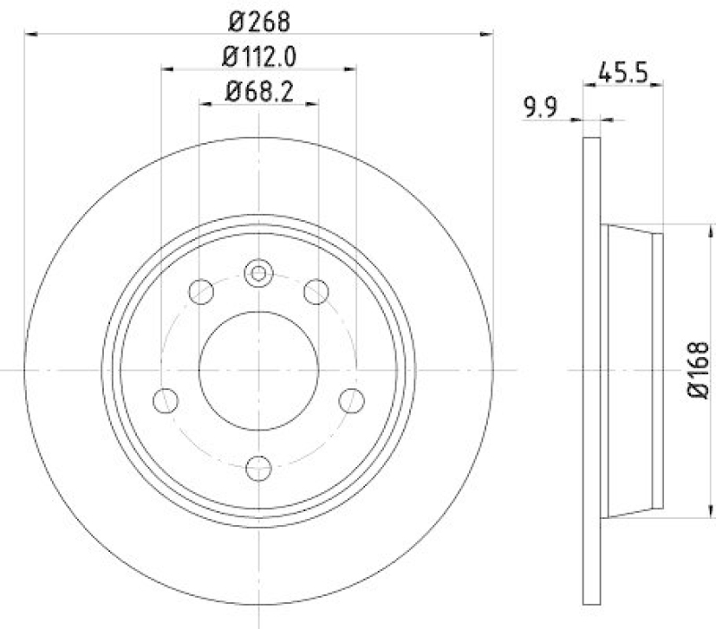 HELLA 8DD 355 104-501 Bremsscheibe f&uuml;r VW/FORD/SEAT