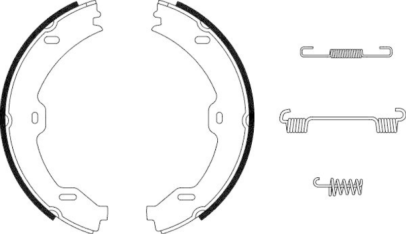 HELLA 8DA 355 050-481 Bremsbackensatz für MB/MAYBACH