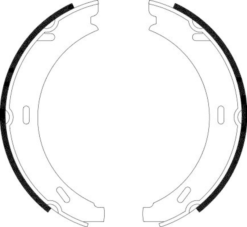 HELLA 8DA 355 050-551 Bremsbackensatz für PORSCHE