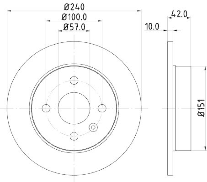 HELLA 8DD 355 106-091 Bremsscheibe f&uuml;r OPEL