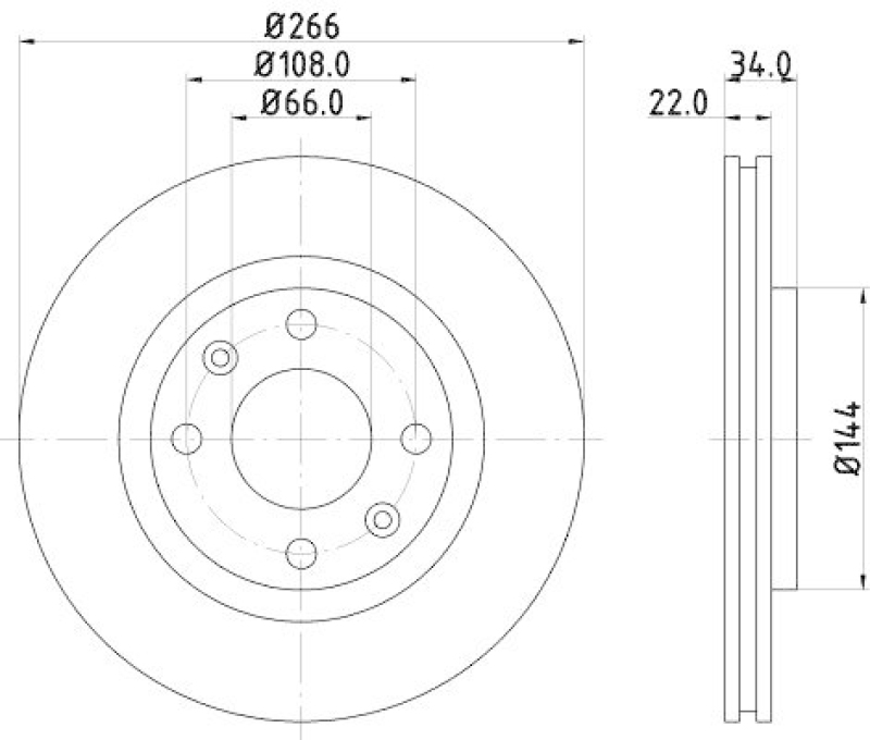 HELLA 8DD 355 108-351 Bremsscheibe f&uuml;r P.S.A