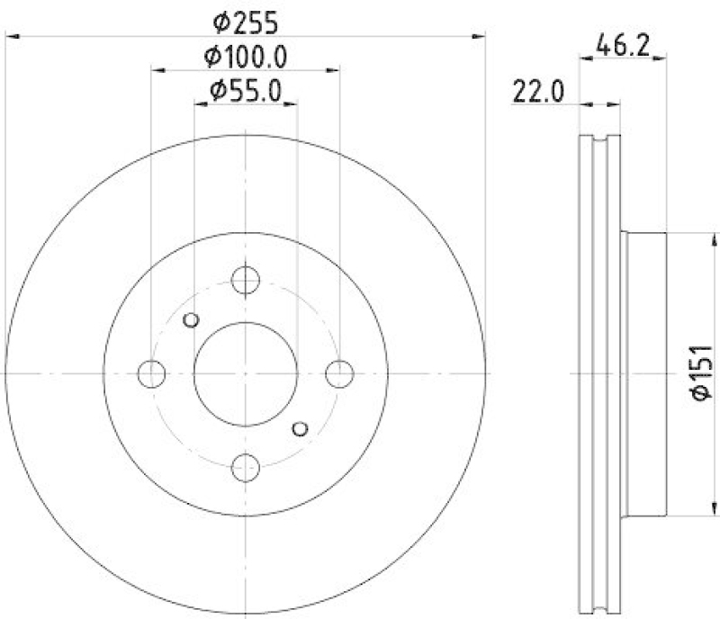 HELLA 8DD 355 134-981 Bremsscheibe