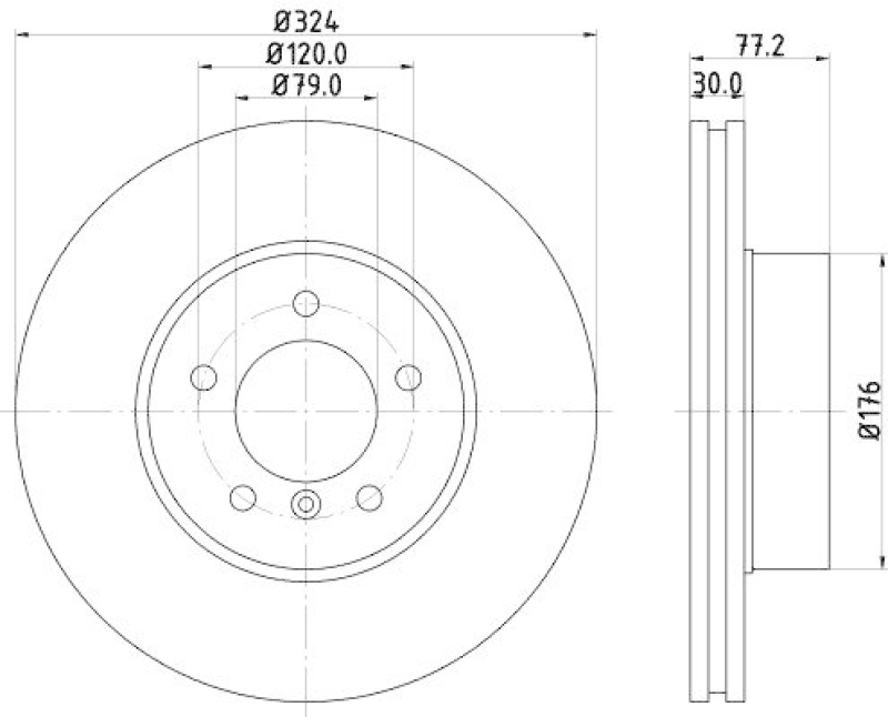 HELLA 8DD 355 109-921 Bremsscheibe f&uuml;r BMW