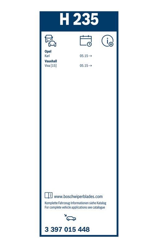 BOSCH 3 397 015 448 Wischblatt H235 Heckwischer Scheibenwischer 235 mm
