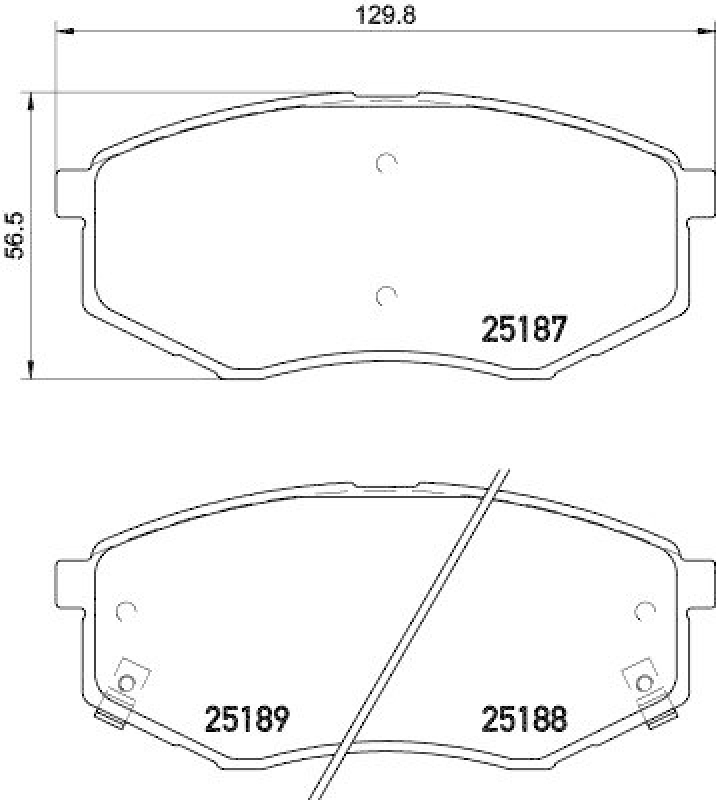 HELLA 8DB 355 019-791 Bremsbelagsatz, Scheibenbremsbelag f&uuml;r HYUNDAI
